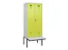 locker met bank,voor scheiding van kleding,HxBxD 2120x800x815mm,2vak