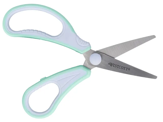 Kinderschaar Westcott Gripeeze 14cm pastel blauw spitse punt