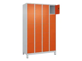 lockerkast,HxBxD 1950x1200x500mm,4x5vakken,vak B 300mm,cil.-slot - 1