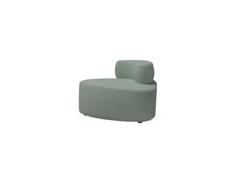 Poefmodule Rocada Volga-B 115x62x85cm driehoekig grijs