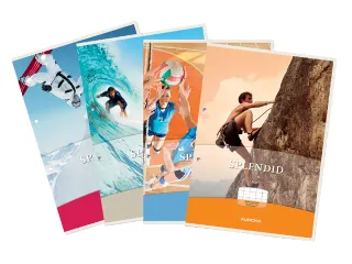 Cursusblok Aurora A4 ruit 10x10mm 2-gaats 200 pagina's 70gr - 1