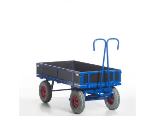 Handtrekwagen 4 Wielen 1000kg 1560x760mm Houten Wanden Luchtbanden - 10