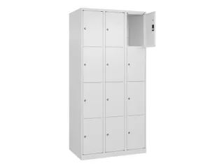 lockerkast,HxBxD 1850x900x500mm,3x4vakken,vak B 300mm,cil.-slot - 1