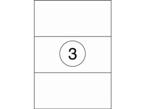 Etiketten universele labels A4 permanent 210x99mm Wit 300 stuks