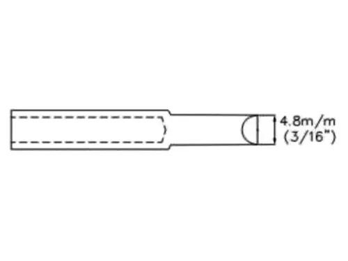 Soldeerpunt - Beitelvorm - 4.8mm (3/16 Inch)