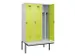 locker met bank,voor scheiding van kleding,HxBxD 2120x1200x815mm,3vak