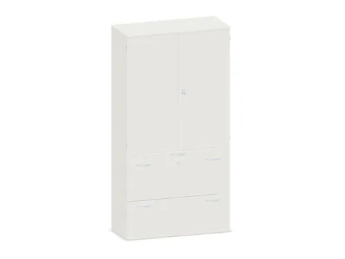 kantoorkast,HxBxD 1920x1000x430mm,decor romp wit,decor front wit