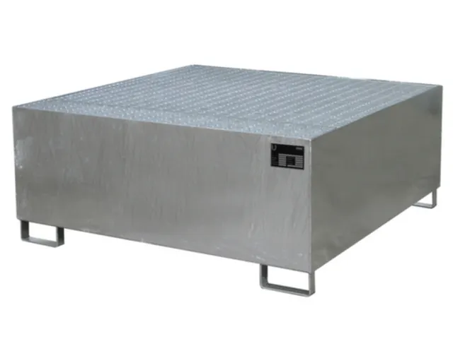 opvangbak,v. 1xIBC,opvangvol. 1000l,HxBxD 630x1460x1460mm,m. rooster