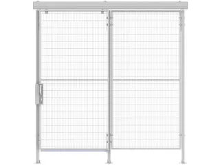 Schuifdeur Voor Veiligheidshek B 800mm Smart Fix Cilinderslot 1400 Mm - 1