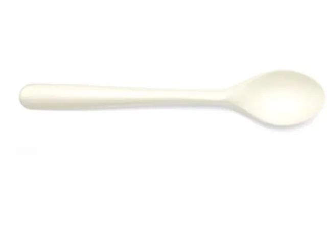 Folia dessertlepel herbruikbaar uit CPLA 14,5 cm wit 50 stuks