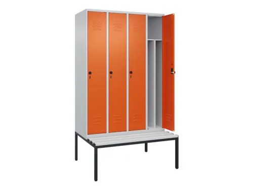 locker voor scheiding van kleding,HxBxD 2120x1200x815mm,4vak