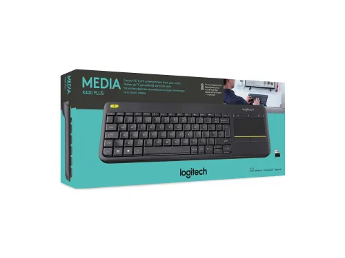 Wireless Touch Keyboard K400 Plus - Zwart, Belge (Azerty)