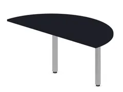 aanbouwtafel,i.h.v.,HxBxD 720-840x1600x800mm,halfrond,CC-zwart
