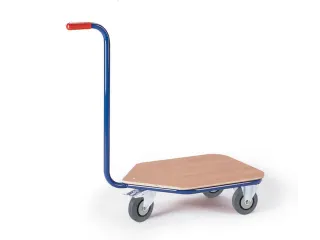 rolplateau met duwstang,draagverm. 200kg,laadvl. LxB 600x450mm - 1