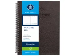 Agenda 2026 Ryam Weekplan Wire-o 7dagen/2pagina's zwart