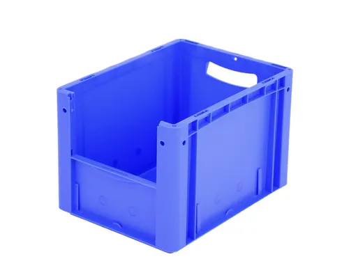 Euronorm Stapelkrat M. Grijpopening Pp Hxlxb 270X400X300Mm Blauw