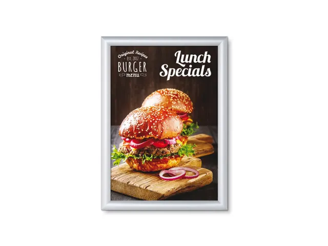 Kliklijst Scritto A3 Rechte Hoeken 25mm Zilver Aluminium