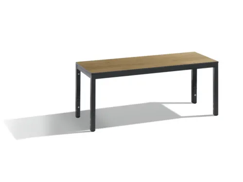 omkleedbank,HxLxD 438x1000x353mm,HPL eiken-sereno,frame staal RAL7021