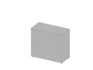 kantoorstelling HxBxD 815x900x450mm 2 OH 1xhouten vloer aluminium grij - 1
