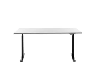 Elektrisch ihv bureau,HxBxD 700-1200x1600x800mm,blad wit,T-voet zwart - 1