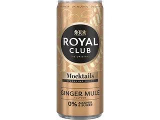 Mocktails Royal Club ginger mule 0% suiker en alcohol blik 250 ml - 1