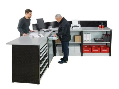 balie-set,middenmodule,HxBxD 1035x1000x636mm,blad spaanplaat