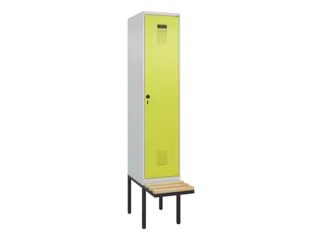 locker met bank,HxBxD 2120x400x815mm,1vak,vak B 400mm,draaigrendel - 3