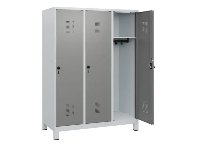 schoollocker,HxBxD 1630x1200x500mm,3vak,vak B 400mm,draaigrendel