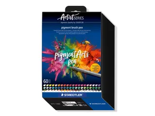 Brushpen Staedtler 371 PigmentArts viltstiften set à 60 kleuren - 4