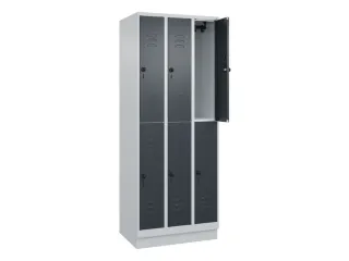 dubbeldekse locker,HxBxD 1950x750x500mm,3x2vak.,vak B 250mm - 2