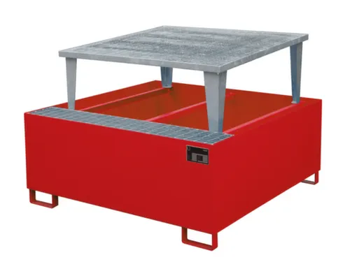 opvangbak,v. 1xIBC,opvangvol. 1000l,HxBxD 1083x1460x1460mm,m. aftapbok