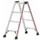 trapladder,beide zijden,2x4treden,Stand H 0,42m,balk L 1,03m,aluminium