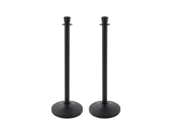 V-part Afzetpaal op verzwaarde voet 30cm Zwart 2 stuks