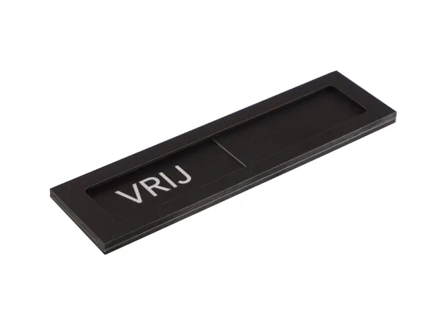 Premium Schuifbord Zwart Wit Niet Storen 150x40mm
