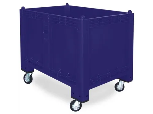 Stapelcontainer Pp Hxbxd 850x1200x800mm 550 Liter 4Wielen Blauw