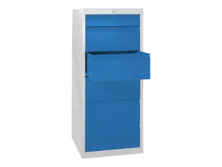 ladekast HxBxD 1200x500x600mm 6laden slot RAL7035 front RAL5012 - 2