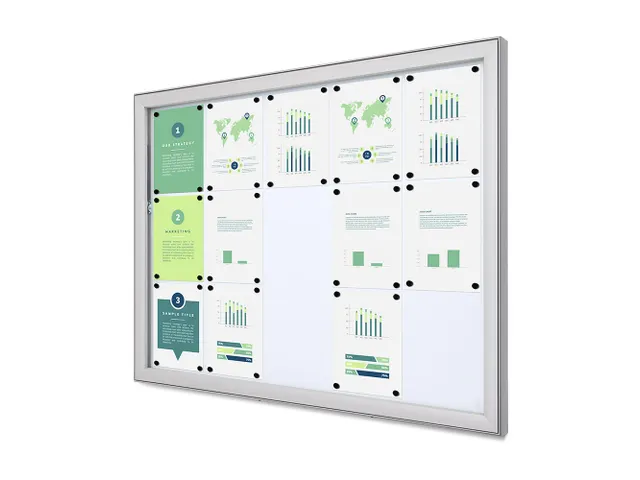 Outdoor Vergrendelbaar Notitiebord Deep Basic SCLE 15 x A4