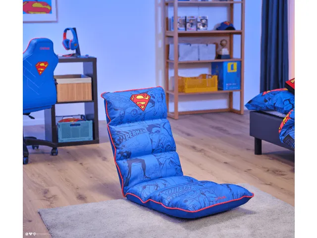 Trust GXT 718SM Rayzee Inklapbare gaming-vloerstoel SuperMan Blauw