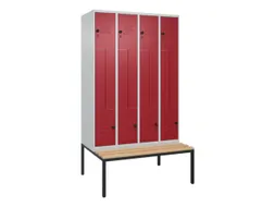 Z-garderobekast,HxBxD 2120x1200x815mm,8vak,vak B 300mm,draaigrendel
