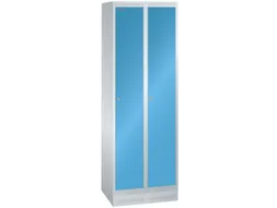 garderobekast,HxBxD 1800x600x500mm,2vak,vak B 300mm,cil.-slot,sokkel