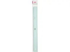 M+R plastic lineaal grijs-ophangetui 50 cm