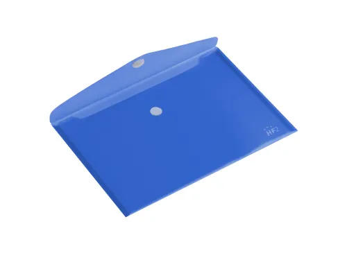 Enveloptas HF2 A4 335x240mm dwars PP transparant blauw