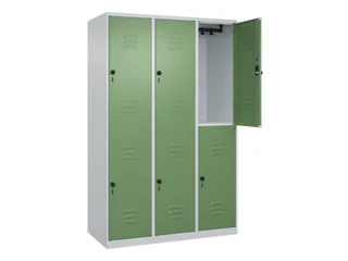 dubbeldekse locker,HxBxD 1850x1200x500mm,3x2vak.,vak B 400mm - 2