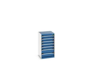 ladekast HxBxD 900x525x525mm 7laden romp RAL7035 front RAL5010 - 7
