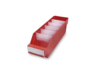 stellingbak,HxBxD 95x90x300mm,PP,rood - 2