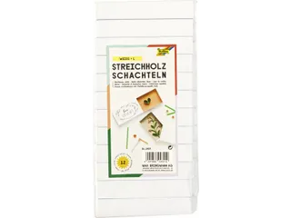 Luciferdoosjes Folia groot 110x60x20mm 12 stuks wit - 2