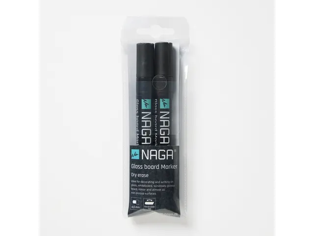Glasbordmarker 4,5mm Naga set a 2st. zwart