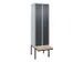 locker voor scheiding van kleding,HxBxD 2120x600x815mm,2vak