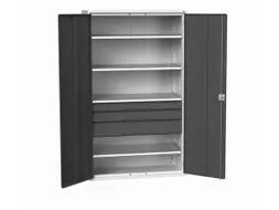universele kast,HxBxD 2000x1300x550mm,4xStalen bodem,3lade(n)