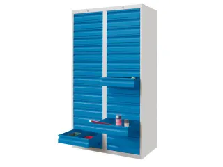 ladekast HxBxD 1800x1000x500mm 34laden RAL7035 front RAL5012 - 3
